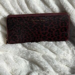 Michael Kors Red Leopard Print Wallet